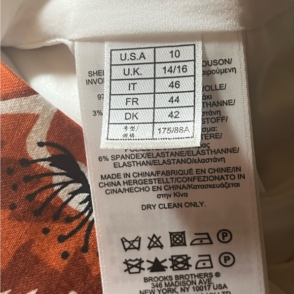 Brooks Brothers Floral Sleeveless Mock Neck Sheath Dress, size 10 - Picture 12 of 12